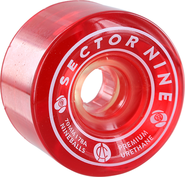 Sector 9 Nineballs 70MM 78A Clear Red (Set of 4)