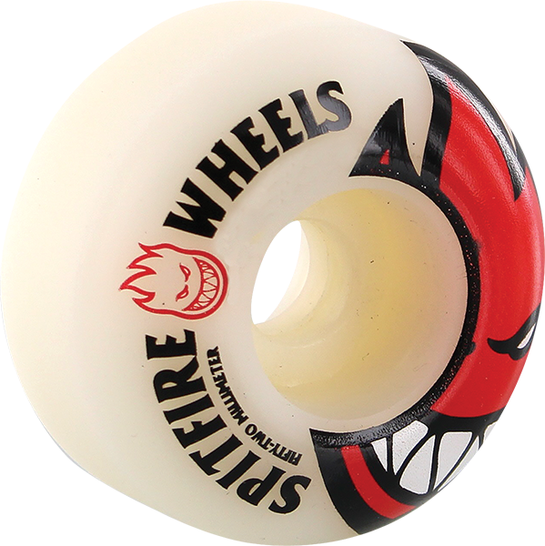 Spitfire Bighead 52MM White W/Red (Set of 4)