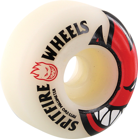 Spitfire Bighead 52MM White W/Red (Set of 4)