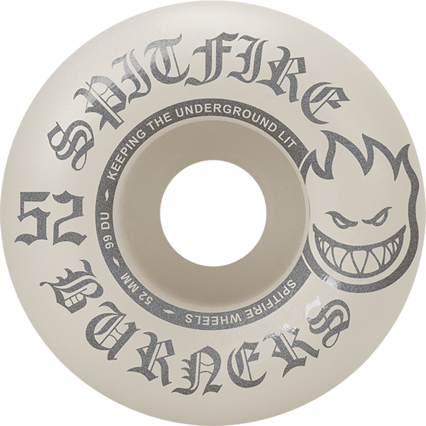 Spitfire Burners 52MM 99A White/Sil (Set of 4)