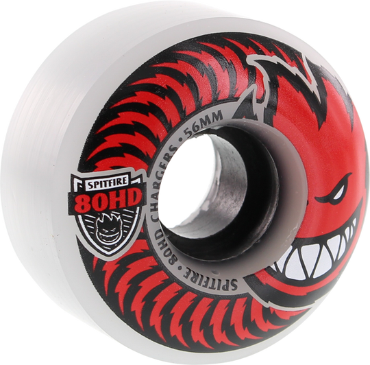 Spitfire 80HD Charger Classic Full 56MM Clear/Red (Set of 4)