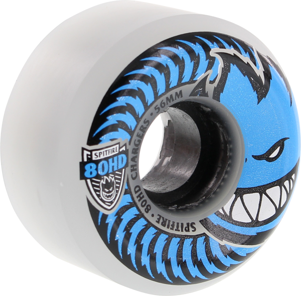 Spitfire 80HD Charger Conical Full 56MM Clear/Blue (Set of 4)