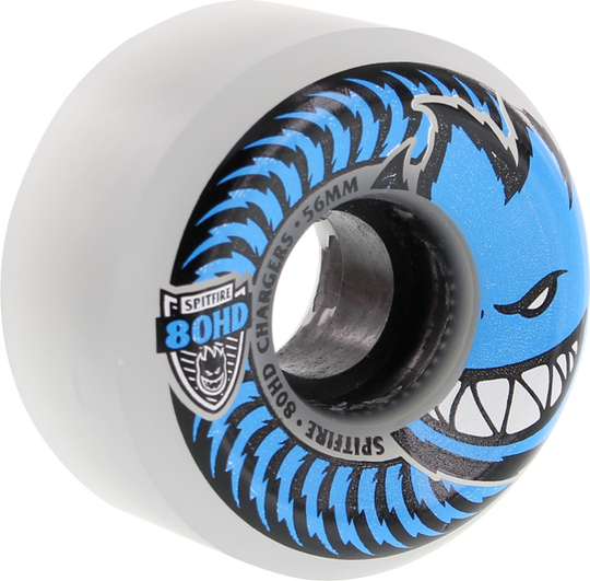 Spitfire 80HD Charger Conical Full 56MM Clear/Blue (Set of 4)