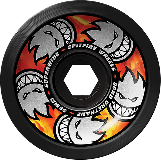 Spitfire 80HD Superwide 58MM Multiball Black (Set of 4)