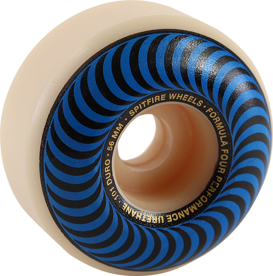 Spitfire F4 101A Classic Swirl 56MM White W/Blue (Set of 4)