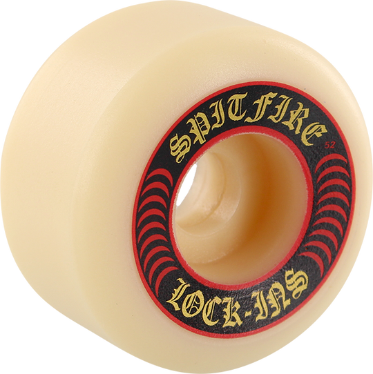 Spitfire F4 101A Lock Ins 52MM White W/Red (Set of 4)