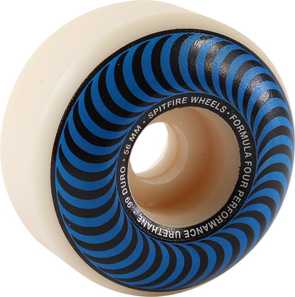Spitfire F4 99A Classic Swirl 56MM White W/Blue (Set of 4)