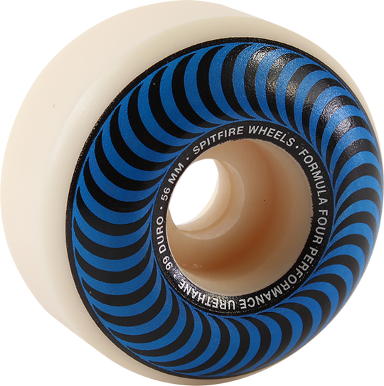 Spitfire F4 99A Classic Swirl 56MM White W/Blue (Set of 4)