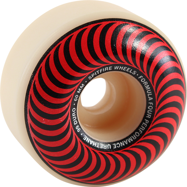 Spitfire F4 99A Classic Swirl 60MM White W/Red/Bronze (Set of 4)