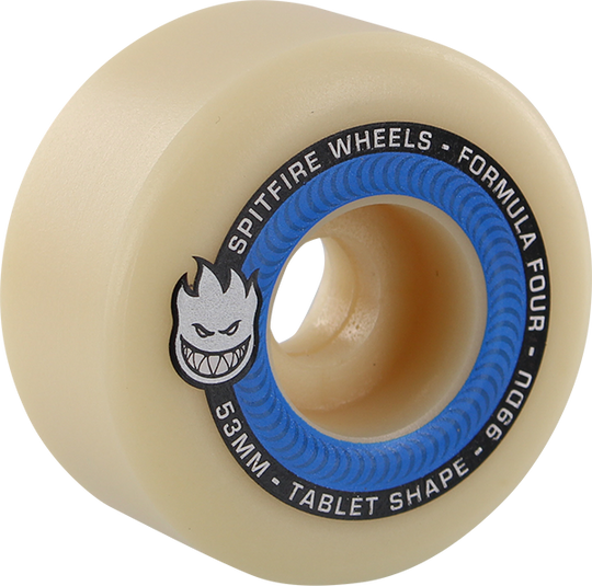 Spitfire F4 99A Tablet 53MM Nat/Blue (Set of 4)