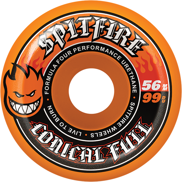 Spitfire F4 99A Conical Full 56MM Orange (Set of 4)
