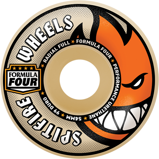 Spitfire F499 Radial Full 54MM 99A Nat/Org (Set of 4)