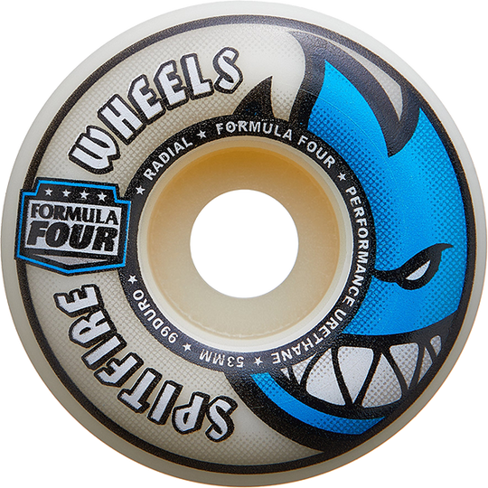 Spitfire F4 99A Radial 53MM Natural/Blue (Set of 4)