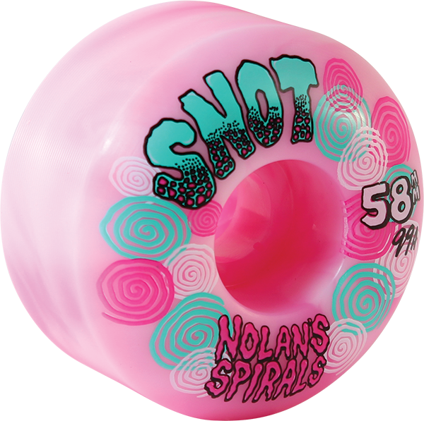 Snot Houghton Spiral Wide Boys 58MM 99A Pink/Wt Swl (Set of 4)
