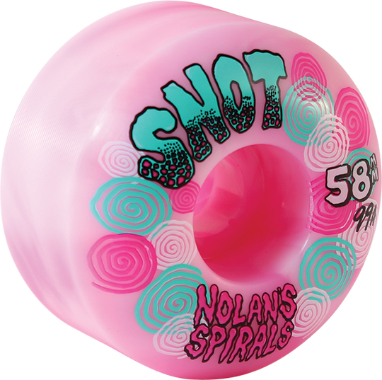 Snot Houghton Spiral Wide Boys 58MM 99A Pink/Wt Swl (Set of 4)