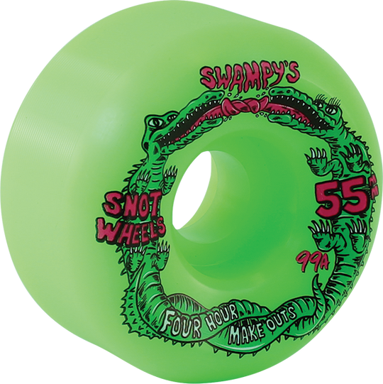 Snot Swampy Four Hour Conical 55MM 99A Neon Green (Set of 4)