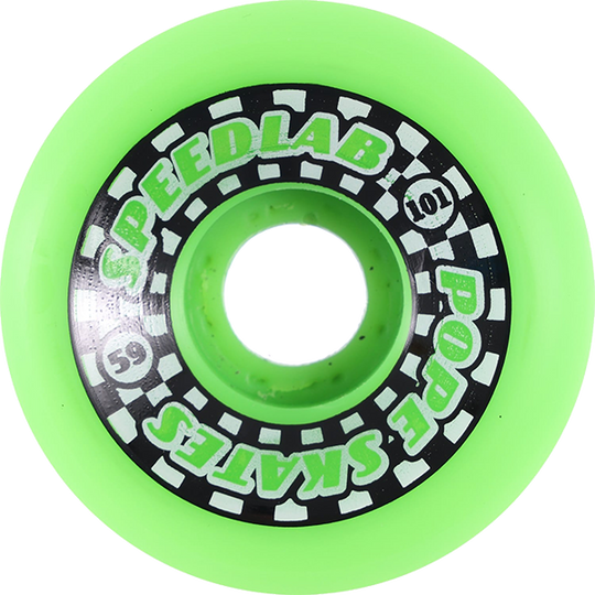 Speedlab Mini Speedsters 59MM 101A Green/Black Split (Set of 4)
