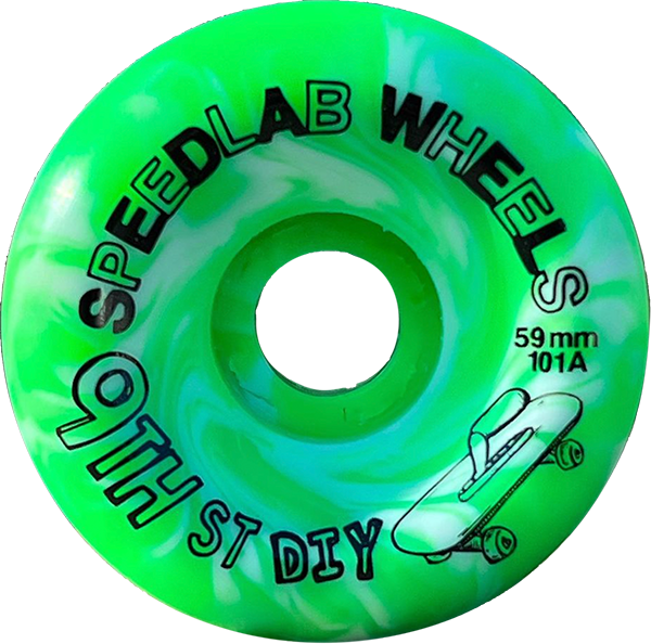 Speedlab 9th Street DIY 59MM 101A Green/White Swirl (Set of 4)