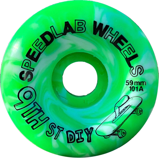 Speedlab 9th Street DIY 59MM 101A Green/White Swirl (Set of 4)