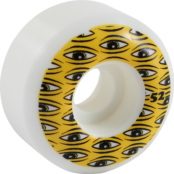 Toy Machine All Seeing 52MM White/Yellow (Set of 4)