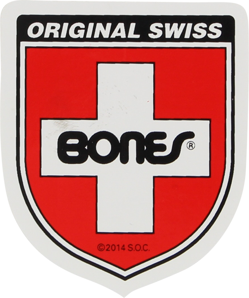 Bones Swiss Shield Sm Decal