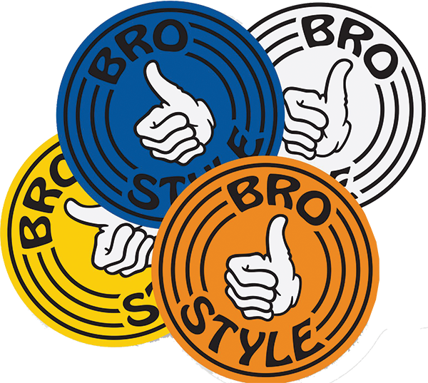Bro Style OG Circle Logo Large Sticker