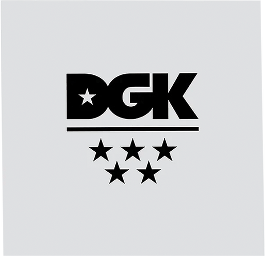 DGK 5-Star White/Black Sticker Single