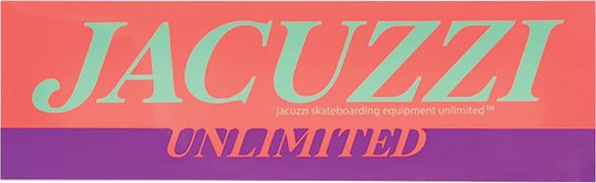 Jacuzzi Flavor Logo Sticker 3.5" X 8"