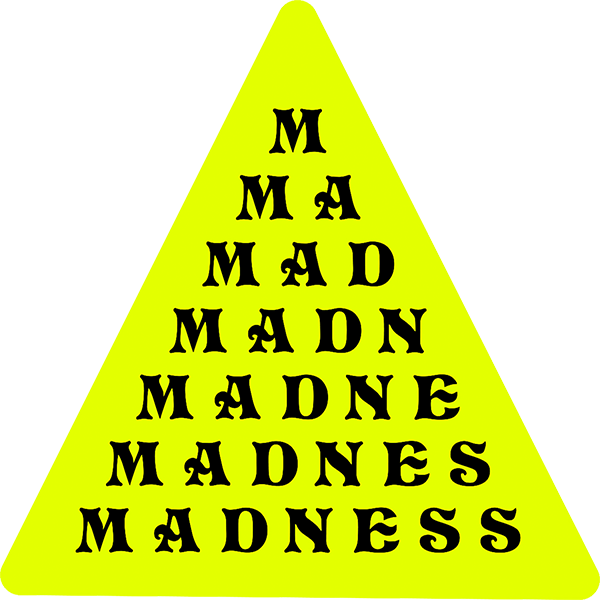Madness Pyramid Decal Single Yellow
