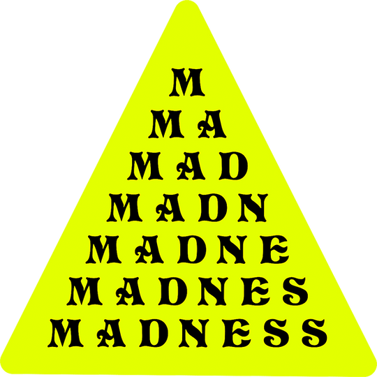 Madness Pyramid Decal Single Yellow