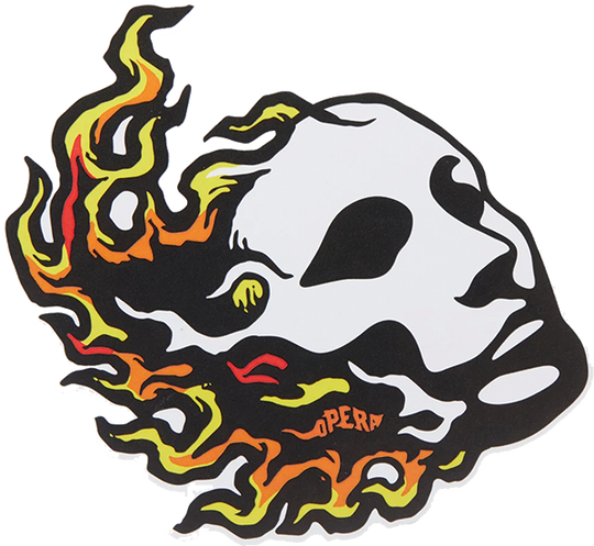 Opera Skateboards Fire Mask Sticker
