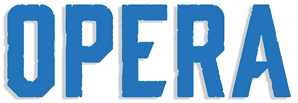 Opera Skateboards Logo Vinyl Die-Cut Sticker Blue