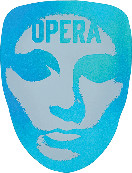Opera Skateboards Mask Foil Sticker Foil