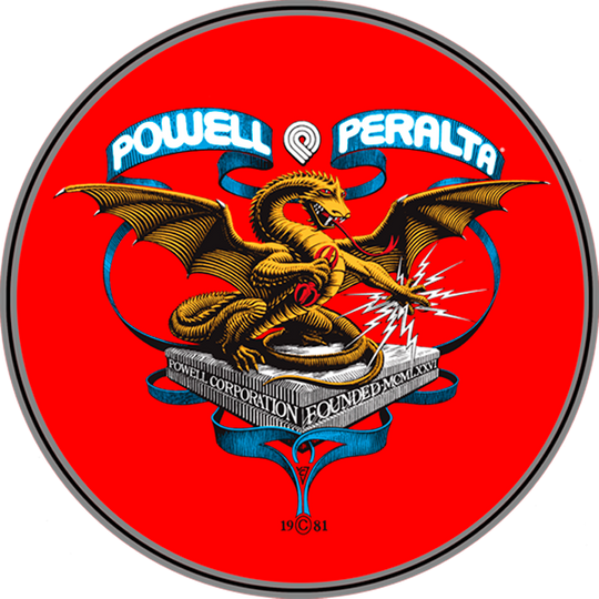 Powell Banner Dragon 4" Round Decal
