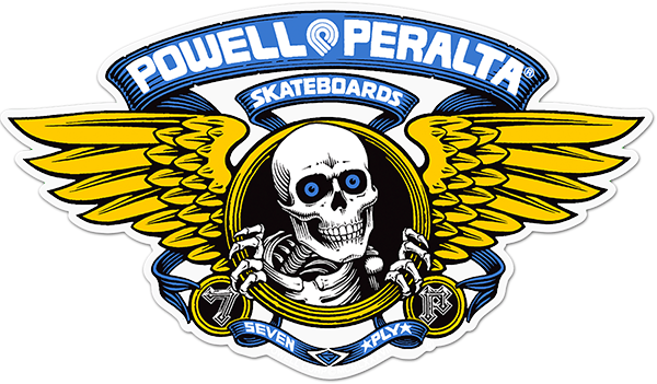 Powell Winged Ripper Die-Cut 5" Blue Decal