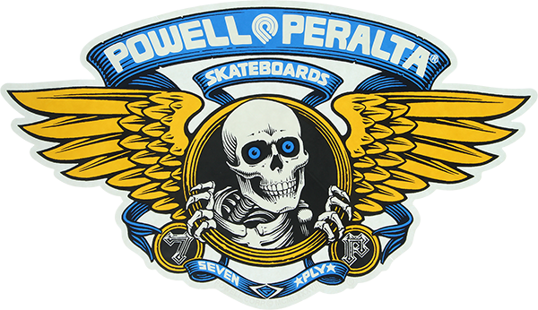 Powell Winged Ripper Die-Cut 12" Blue Ramp Decal