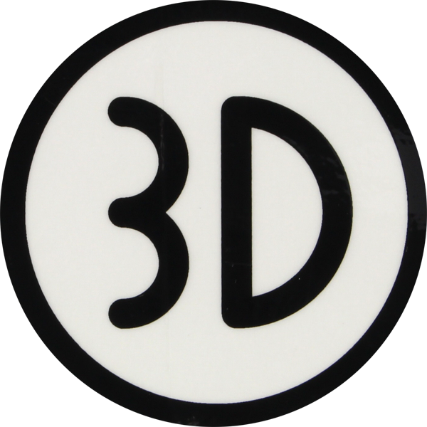 3D Logo Decal Blk Single