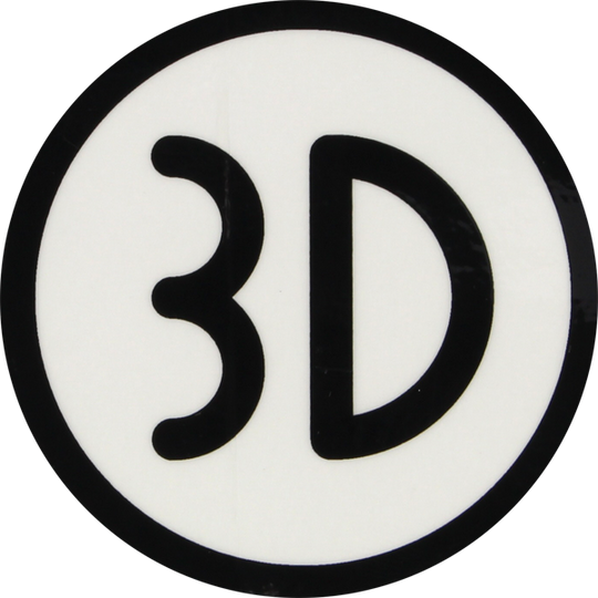 3D Logo Decal Blk Single