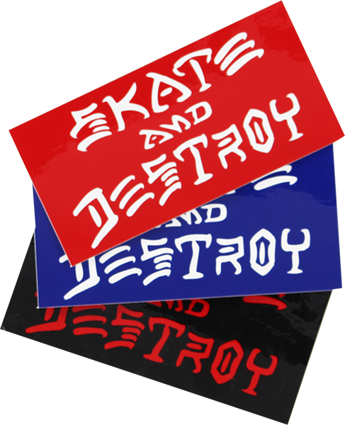 Thrasher SK8 & Destroy 3" Decal Lg Single Asst