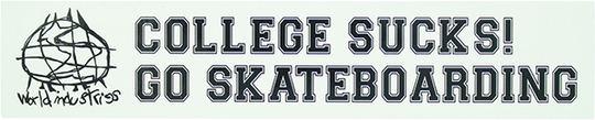 World Industries Go Skate Bumper Sticker Black/White