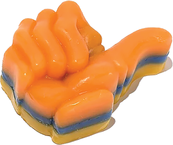 Bro Style Thumbs Up Wax Yellow/Blue/Org Stack