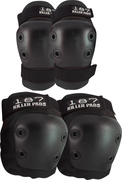 187 Combo Pack Knee/Elbow Pad Set Black