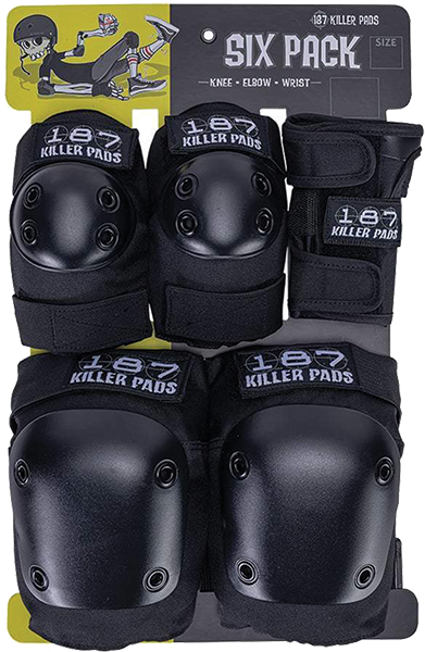 187 6-Pack Pad Set Black