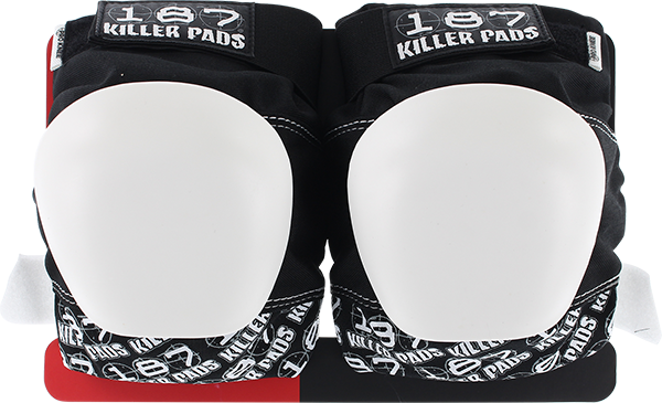 187 Pro Knee Pads Blk/Wht Text/Wht Cap