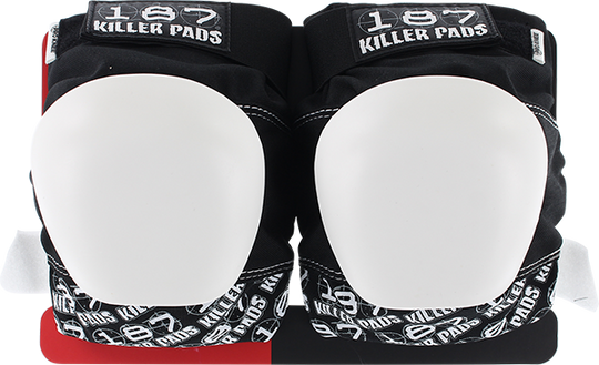 187 Pro Knee Pads Blk/Wht Text/Wht Cap