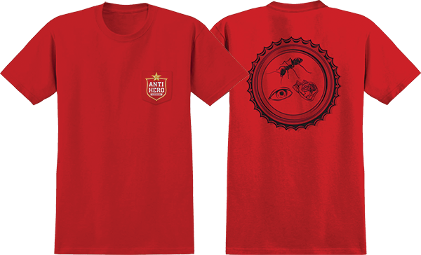 Anti-Hero Bottle Cap Pocket Tee Red