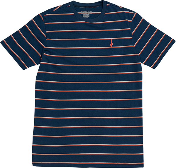 Deathwish Gang Logo Stripe Tee Navy
