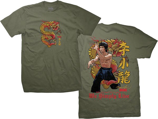 DGK Bruce Lee Lil' Dragon Tee Military Green