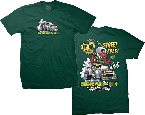 DGK Kaido House Wide Open Tee Forest Green