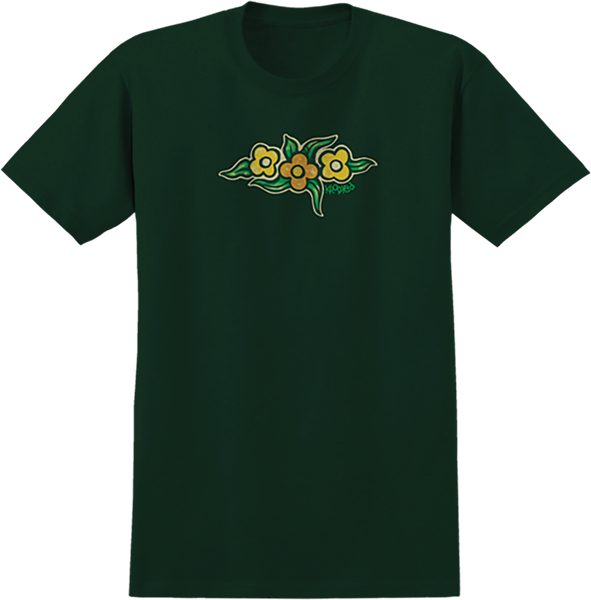 Krooked Flowers Tee Forest Green